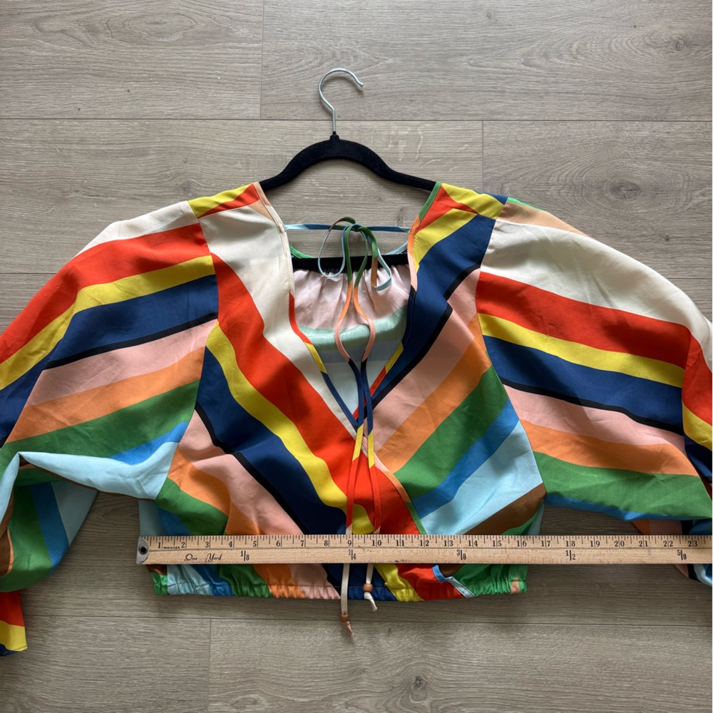Hope for Flowers Colorful Striped Women's Top‎ Size Medium - Picture 11 of 15